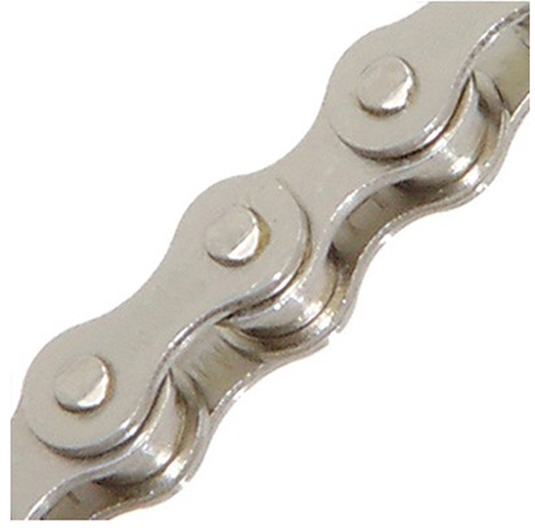 Chain 1/2 X 1/8" Slv / Nickel Plate - 114 Link, for single speed drivetrains for Schwinn, Summit, and other bicycles.  Not for Worksman